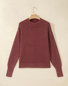 PRE ORDER - Drop Shoulder Ribbed Sweater
