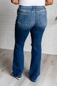 Judy Blue Mila Full Size Mid Rise Hand Sand & Destroy Bootcut Jeans