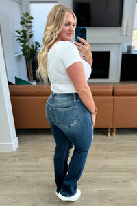 Judy Blue Mila Full Size Mid Rise Hand Sand & Destroy Bootcut Jeans