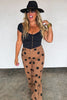 PREORDER- MOCHA DOT DENIM JEANS