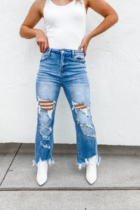 PREORDER- URBAN DISTRESSED CROP JEAN