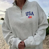 USA with flag quarter zip
