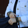 African Turquoise Beaded Stretch Bracelet 805n