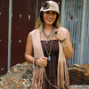 Amazonite & Crystal Long Beaded Necklace w/ Druzy Pendant 262u