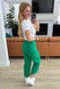 Lisa High Rise Control Top Wide Leg Crop Jeans in Kelly Green