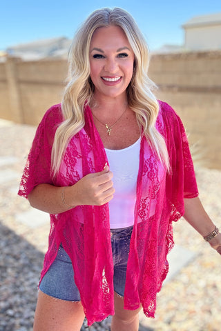 Lizzy Flutter Sleeve Top in Pink and Lavender