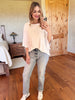 Flowy White Dolman Top