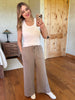 Vintage Wash Mocha Wide Leg Pants