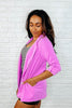I'm Really That Gal Open Front Blazer in Orchid Glow