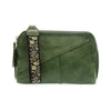 Joy Susan Gigi Crossbody with Woven Wrist Strap in Dark Pine Green