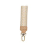 Joy Susan Easy Find Wristlet Keychain in Natural Dotted Stripe