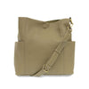 Joy Susan Kayleigh Side Pocket Bucket Bag in Sage