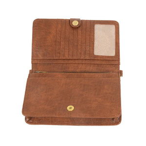 Joy Susan Billie Mini Organizer Crossbody Bag in Saddle
