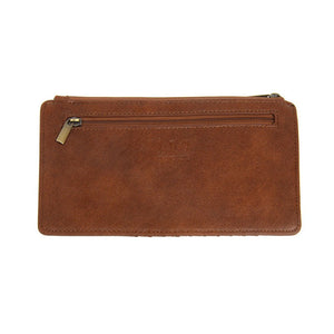 Joy Susan Kara Mini Wallet in Saddle