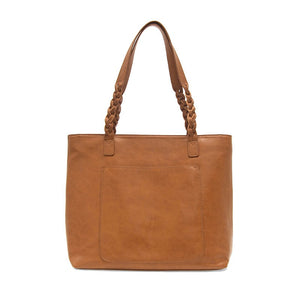 Joy Susan Alex Braided Handle Tote in Tan