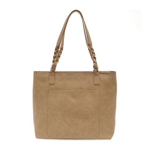 Woven and Worn Tote in Ivory