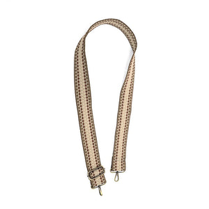 Joy Susan Dotted Stripe Guitar Strap in Espresso