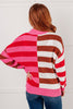 In Your Lane Color Blocked Stripe Sweater