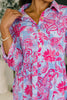 Inspire Collared Dress in Pink Paisley
