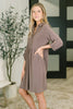 Inspire Collared Neck Dress in Mocha