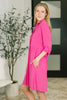 Inspire Collared Neck Dress in Runway Pink