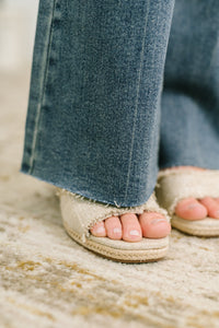 Jackie Mid Rise Flare Jean with Front Flap Pockets