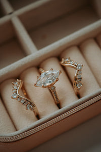 Janece 3PC Champagne Gold Ring Set