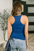 Keeping it Cool Scoop Neck Tank in Light Navy