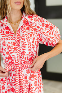 La Femme Hour Collared Button Down Dress