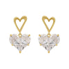 Sophie Open Gold Heart Dangling Earrings