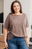 Let Me Live Relaxed Tee in Brown