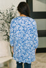Lizzy Cardigan in Blue and White Floral