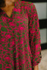 Lizzy Long Sleeve Dress in Pink and Olive Abstract Floral
