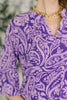 Lizzy Sunday Dress in Purple Paisley