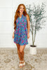 Lizzy Tank Dress in Blue and Pink Paisley