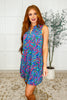 Lizzy Tank Dress in Blue and Pink Paisley