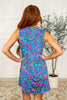 Lizzy Tank Dress in Blue and Pink Paisley
