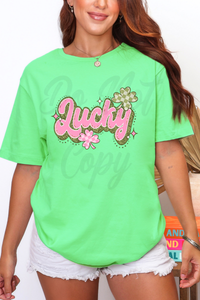Lucky Pink & Green Tee or Sweatshirt