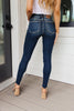 Lydia Mid Rise Vintage Raw Hem Skinny Jeans