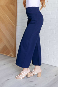 Magic Wide Leg Crop Pants in Navy