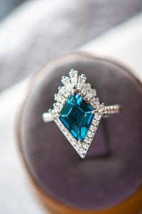 Maeve Blue Crystal Sterling Silver Ring