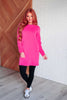 Milan Travel Shift Dress in Hot Pink