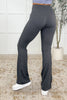 Motion Mastery Flared Yoga Pants in Titanium
