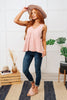 Never Second Best V-Neck Blouse in Peach