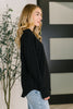 Nice to Each Other Raglan Sleeve Top in Black