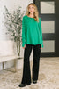 Nice to Each Other Raglan Sleeve Top in Kelly Green