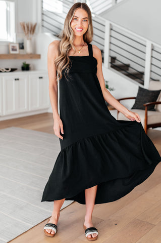 Smocked Printed Short Sleeve Maxi Dress