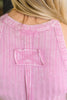 Offbeat Essential Mineral Washed Tank in Candy Pink