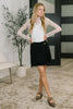Only Pair Faux Wrap Skort in Black
