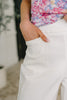 Only Pair High Waisted Wide Leg Bottoms in Off White